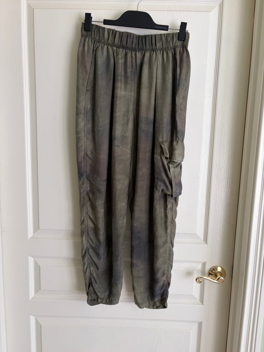 Raquel Allegra Olive Tie-Dye Track Pants
